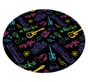 Dywan winylowy dla młodzieży motyw muzyczny w gitary - TenStickers