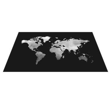 Dywan winylowy mapa świata efekt szarego metalu - TenStickers