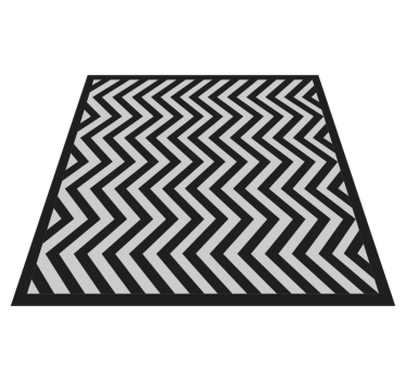 Dywan winylowy wzór geometryczny w czarno-szary zygzak - TenStickers