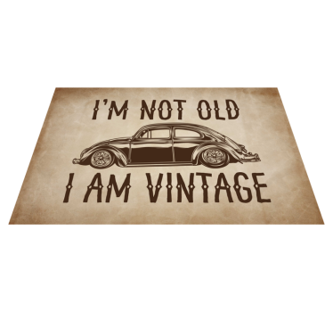 Dywan winylowy retro nie jestem stary - TenStickers