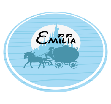 Dywan winylowy z imieniem motyw powozu baletowego - TenStickers