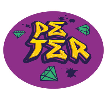 Dywan winylowy z imieniem arte i diamenty - TenStickers