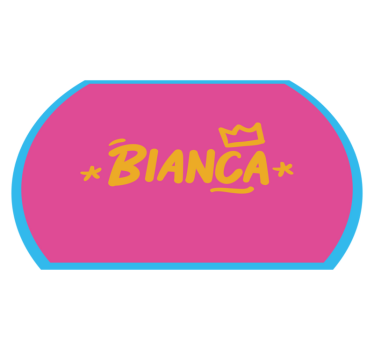 Dywan winylowy z imieniem w niebieskiej ramce - TenStickers