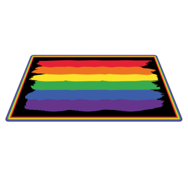 Dywan winylowy w paski kolorowe tęczowe pasy - TenStickers
