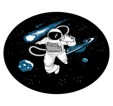 Dywan winylowy Ręcznie rysowane astronauty - TenStickers