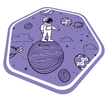Dywan winylowy w gwiazdki koncepcja kosmicznej przygody - TenStickers