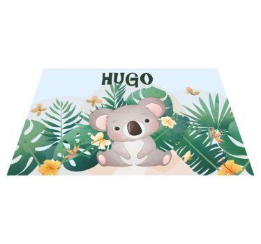Dywan winylowy z imieniem motyw koali - TenStickers