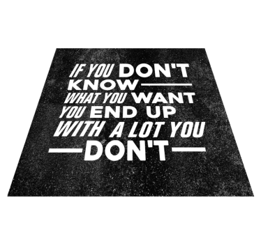 Dywan winylowy napisy wiesz co - TenStickers