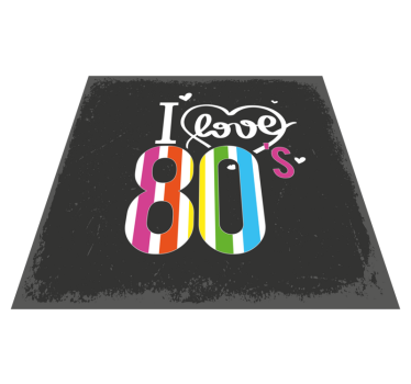 Dywan winylowy z mozaiką miłość retro lat 80-tych - TenStickers