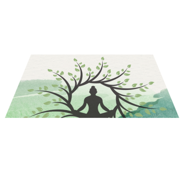 Dywan winylowy natura projekt drzewa medytacyjnego - TenStickers