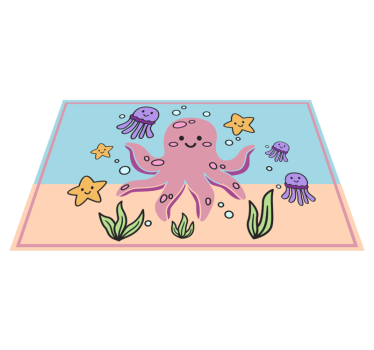 Dywan winylowy dla dzieci ilustracja przyjaciół oceanu - TenStickers