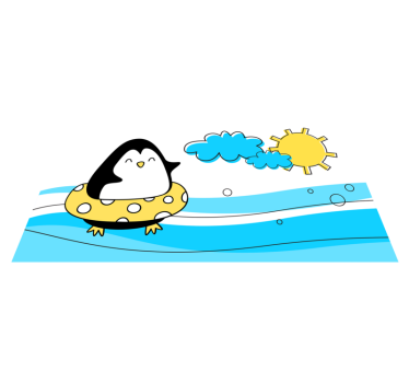 Dywan winylowy dla dzieci zabawna ilustracja pingwina - TenStickers