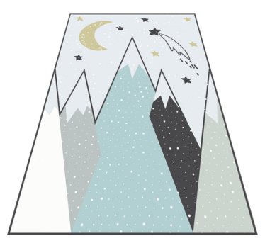 Dywan winylowy dla dzieci górzyste nocne niebo - TenStickers