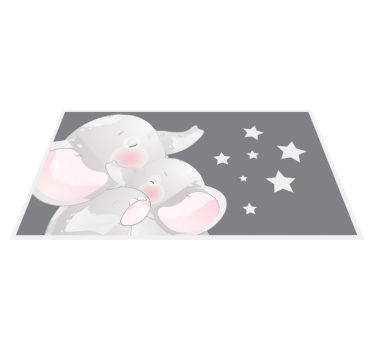 Dywan winylowy dla dzieci śpiące słonie - TenStickers