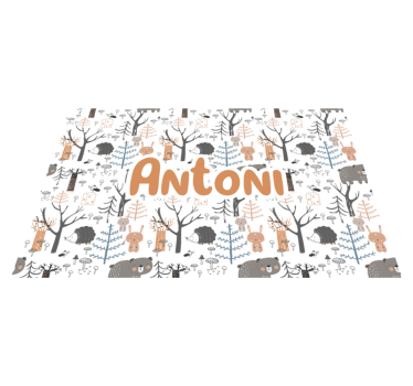 Dywan winylowy z imieniem spersonalizowany las - TenStickers