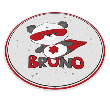 Mata winylowa z imieniem Superpanda - TenStickers