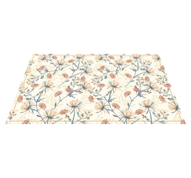 Dywan winylowy w kwiaty i rośliny Kwiaty w stylu chinoiserie - TenStickers