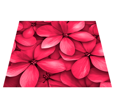 Dywan winylowy w kwiaty Viva Magenta - TenStickers
