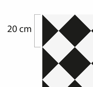 Dywan winylowy do łazienki w czarno-białe romby - TenStickers
