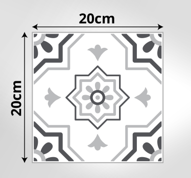 Dywan winylowy szara do płytek mandala - TenStickers