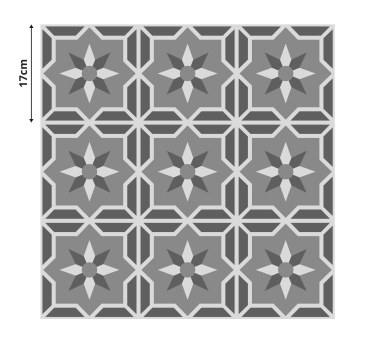 Mata do kuchni geometryczna szara - TenStickers