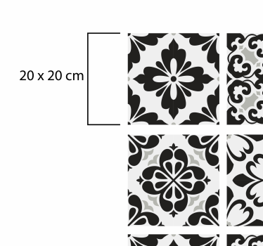 Mata winylowa do kuchni płytki czarno-białe - TenStickers