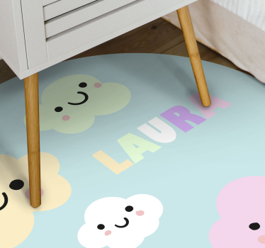 Dywan winylowy Chmury z imieniem - TenStickers