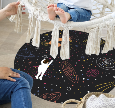 Dywan winylowy dla dziecka motyw eksploracji kosmosu - TenStickers