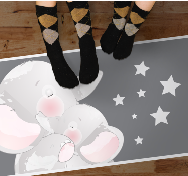 Dywan winylowy dla dzieci śpiące słonie - TenStickers