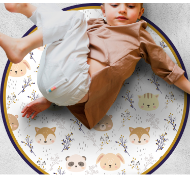 Dywan winylowy dla dziecka urocze leśne stworzenia - TenStickers