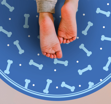 Okrągły dywan winylowy zabawa wzorem kości - TenStickers