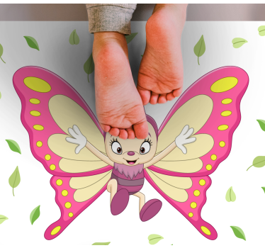 Dywan winylowy dla dziecka żywa figura motyla - TenStickers