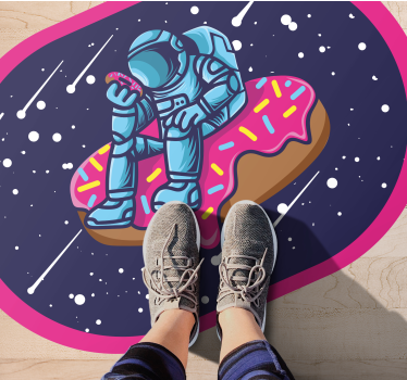 Dywan winylowy dla nastolatków astronauta na pączku - TenStickers
