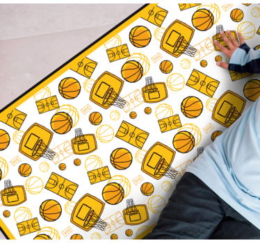 Dywan winylowy dla nastolatków zabawa w koszykówkę - TenStickers