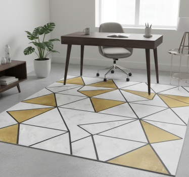Dywan winylowy do biura efekt marmuru geometrycznego - TenStickers