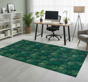Dywan winylowy do biura wzór tropikalny blend - TenStickers