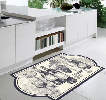 Mata winylowa do kuchni butelki wina - TenStickers