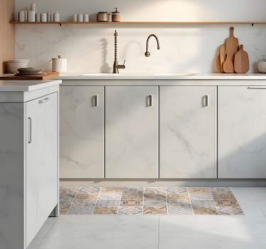 Dywan winylowy do kuchni cement arancioni - TenStickers
