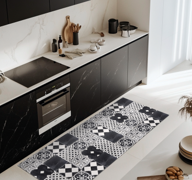 Dywan winylowy do kuchni cement ardesia - TenStickers