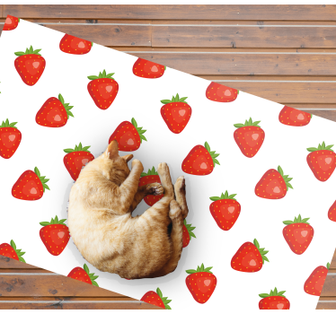 Dywan winylowy do kuchni koncepcja truskawkowa - TenStickers