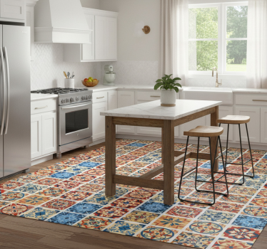 Dywan winylowy do kuchni płytki eraldo azulejos - TenStickers