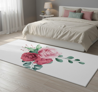 Dywan winylowy do salonu bukiet piwonii - TenStickers
