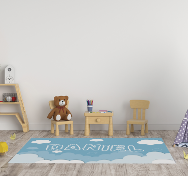 Dywan winylowy do sypialni personalizacja pochmurnego nieba - TenStickers