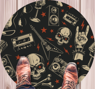 Dywan winylowy dla nastolatków styl muzyki rockowej - TenStickers