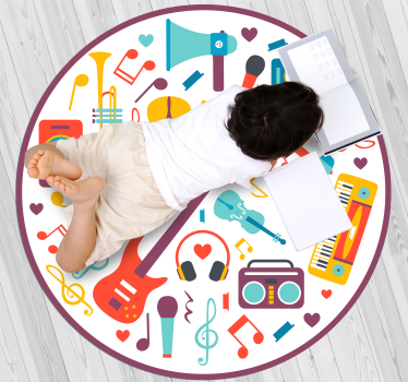 Dywan winylowy Instrumenty muzyczne - TenStickers