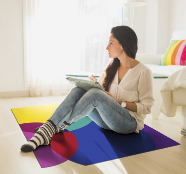 Dywan winylowy kolorowy minimalistyczny - TenStickers