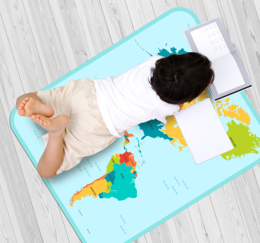 Dywan winylowy mapa ameryki w centrum - TenStickers