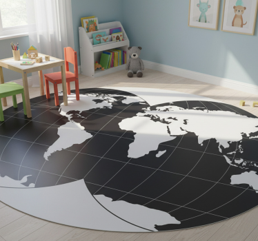Dywan winylowy mapa świata dekoracyjny globus - TenStickers