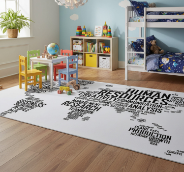 Dywan winylowy mapa świata dla firm - TenStickers