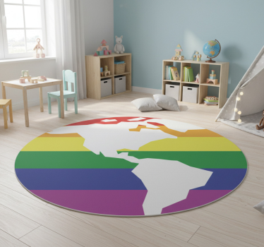 Dywan winylowy mapa świata dla społeczności lgbt - TenStickers